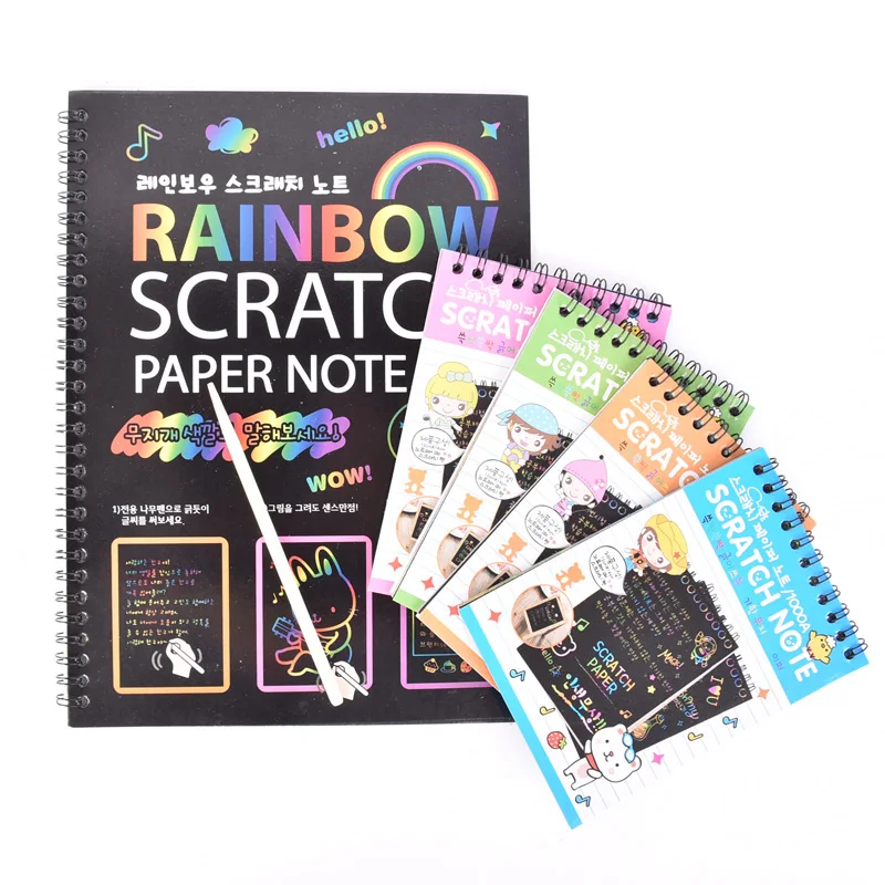 Magic Scratch Books Paper Drawing Toys Paper Note Book Magic