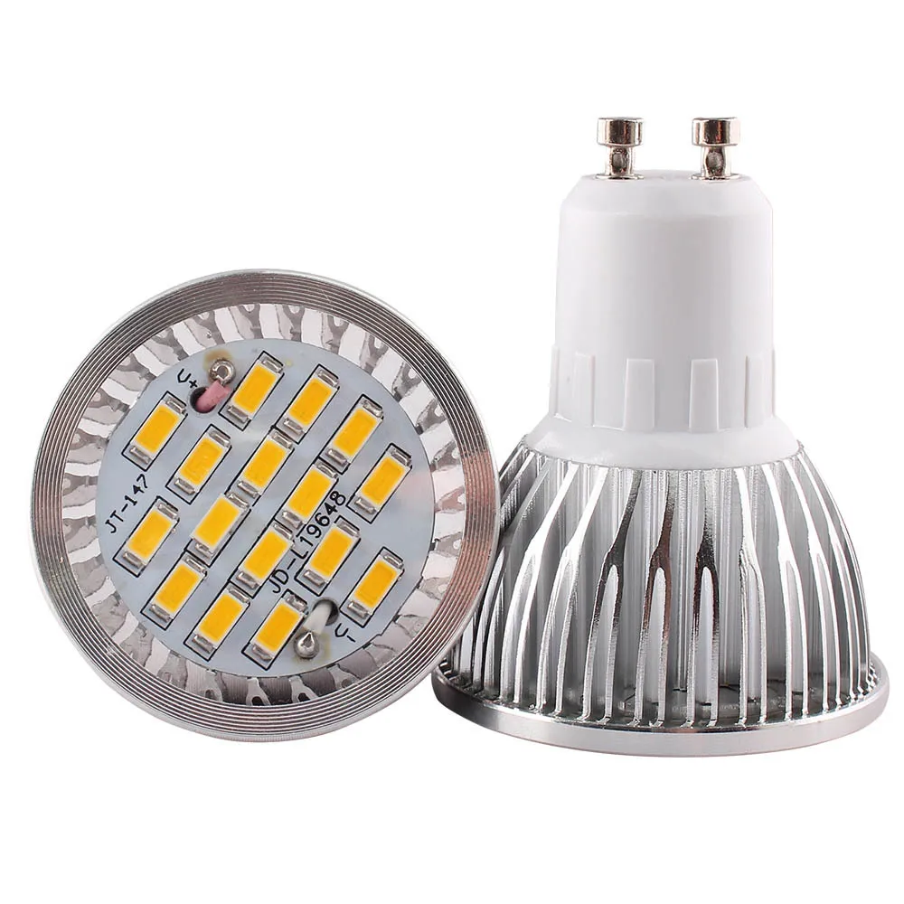 

High quality LED lamparas GU10 5730 SMD 16leds Cold White/Warm White led Spotlight 9W 85-265V Lights Bulb lamps 1pcs