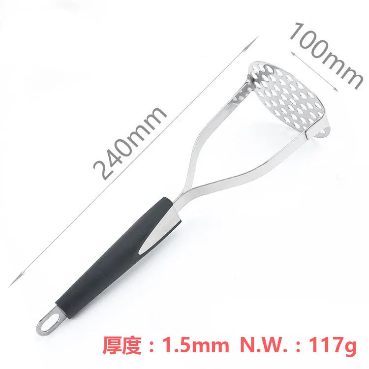 

Stainless Steel Potato Masher With Broad Mashing Plate for Smooth Mashed Potatoes Fruit Vegetable Tools Press Crusher