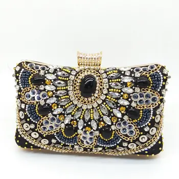 black satin evening bag