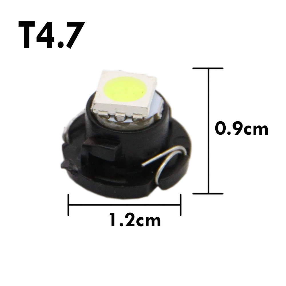 10x Белый T4 T4.7 1SMD 5050 инструмент светодиодный светильник Нео клиновидная панель Датчик приборной панели лампа