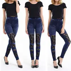 Лидер продаж 2018 г. новые женские эластичные выцветшие рваные Slim Fit Skinny Jeggings Брюки женские джинсы леггинсы