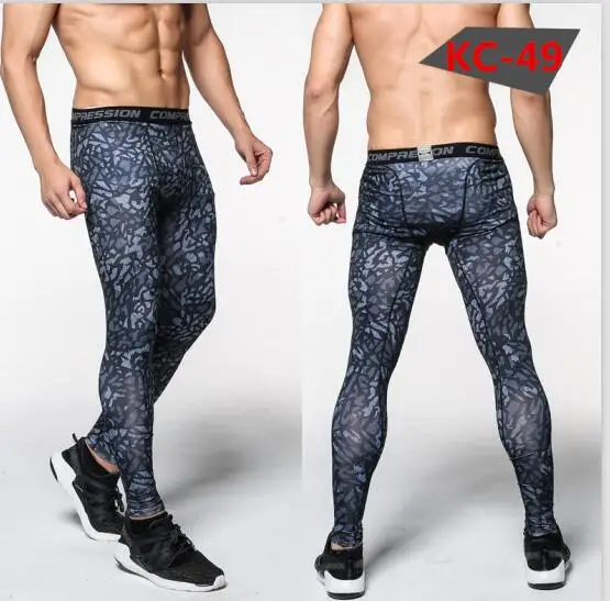 2018 Mens Leggings White Compression Pants Men Elastic Crossfit GYMS