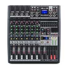 8-канальный сетевой видеорегистратор смеситель 16 Цифровые эффекты реверберации семь полосным эквалайзером микшерный пульт с USB+ 48V Phantom Мощность