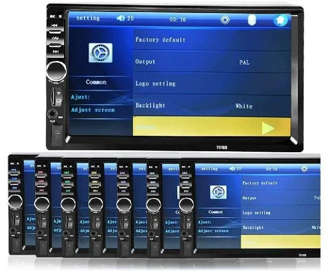 7018B 2DIN car Bluetooth Audio 7 HD Radio In Dash Resolution Touch ScreenP3 LED display Stereo M MP5 Player radios para autos (5)