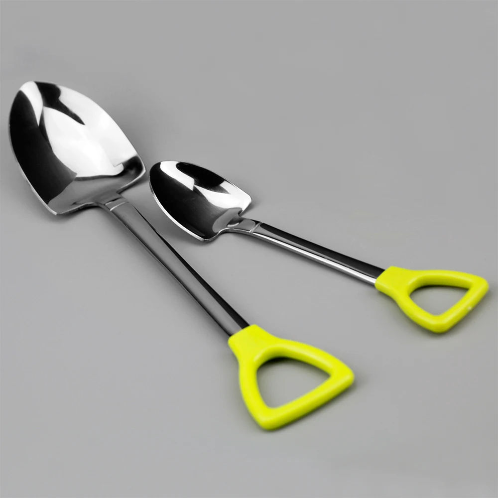New-Stainless-Steel-Spoon-Shovel-Shape-Design-Coffee-Ice-Cream-Soup-Honey-Spoon-Long-Handle-Tea