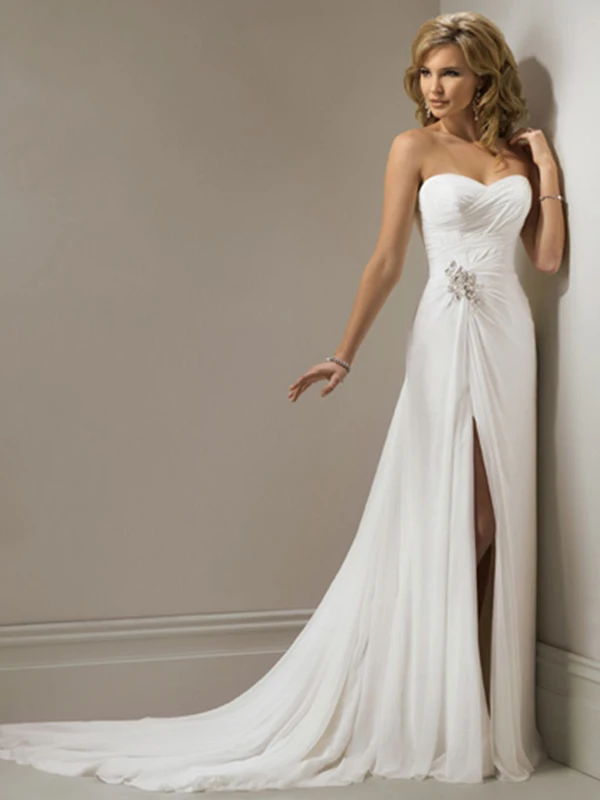 front slit gown