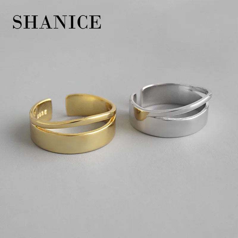 Женское Двухслойное кольцо SHANICE из серебра 925 пробы в европейском и американском