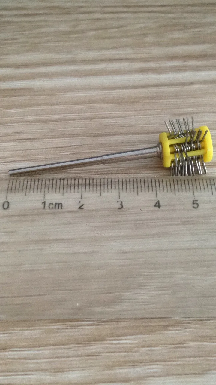 10pcs Jewelry Dental Gold Silver Metal Polishing Engraving Yellow Color Wire Dia 0.45mm ,mounted Matt Wire Brushes