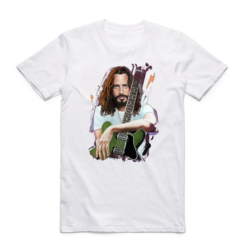 

Asian Size Printing Chris Cornell T-shirt Summer Casual O-Neck Short Sleeve Fashion Music Tshirt HCP4383