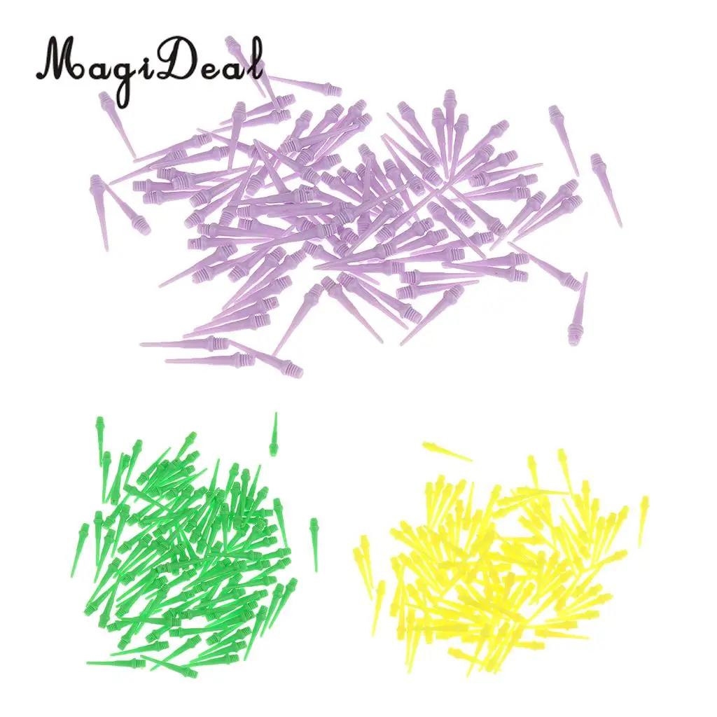 100 Pieces Durable Plastic Soft Tip Replacement Points Needle For Soft Tip Darts Electronic Dart 27mm - 3 Colors Available
