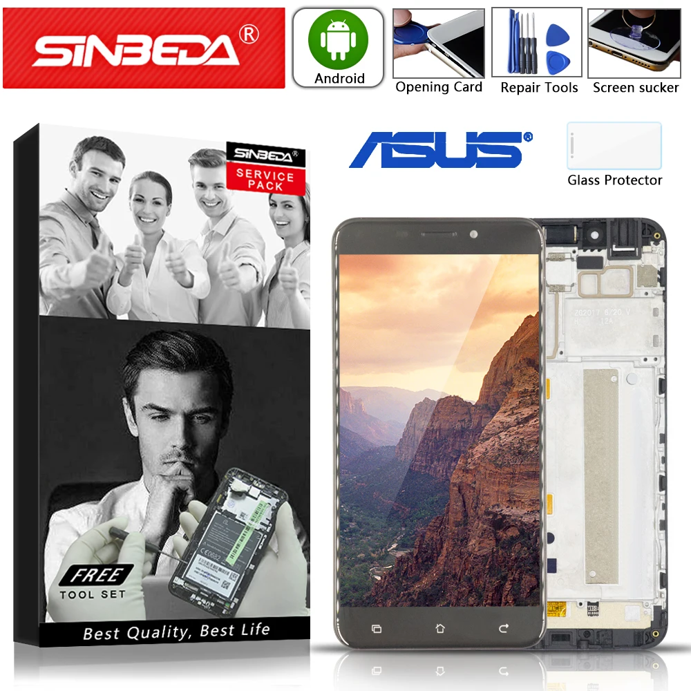 

5.5" Original For ASUS Zenfone 3 Max ZC553KL LCD Display Touch Screen with Frame Digitizer Assembly LCD For Asus ZC553KL Display