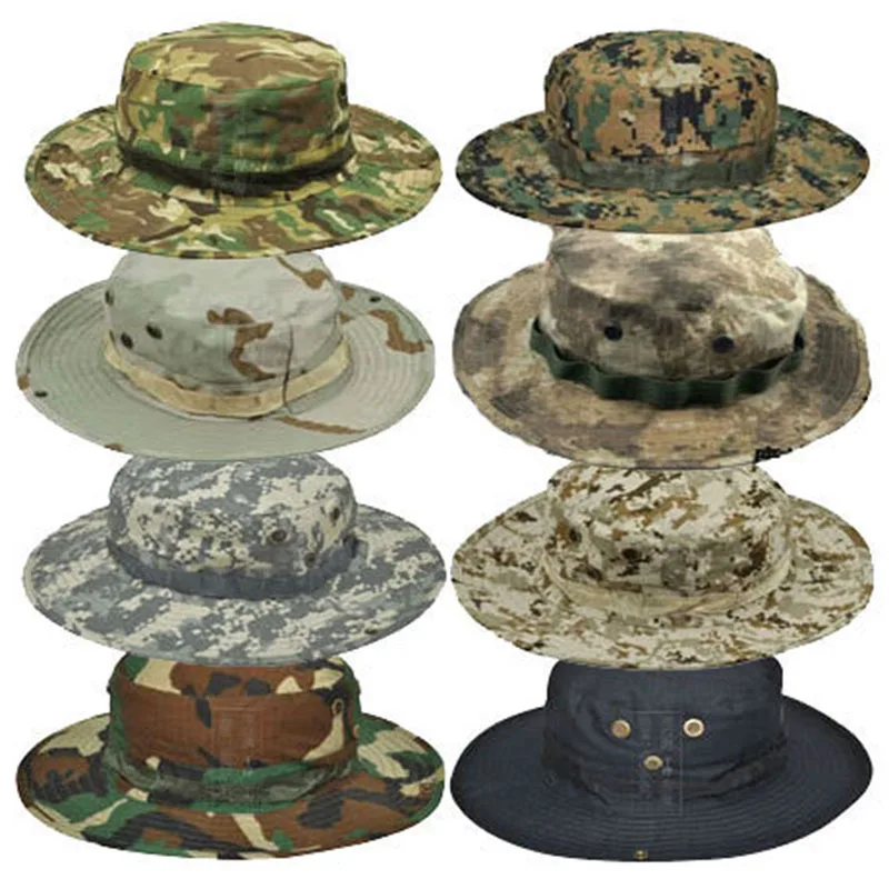 

Military Thicken Camouflage Boonie Hat Top Quality Men Women Army Tactical Hat Hunting Camping Multicam Hat HY056