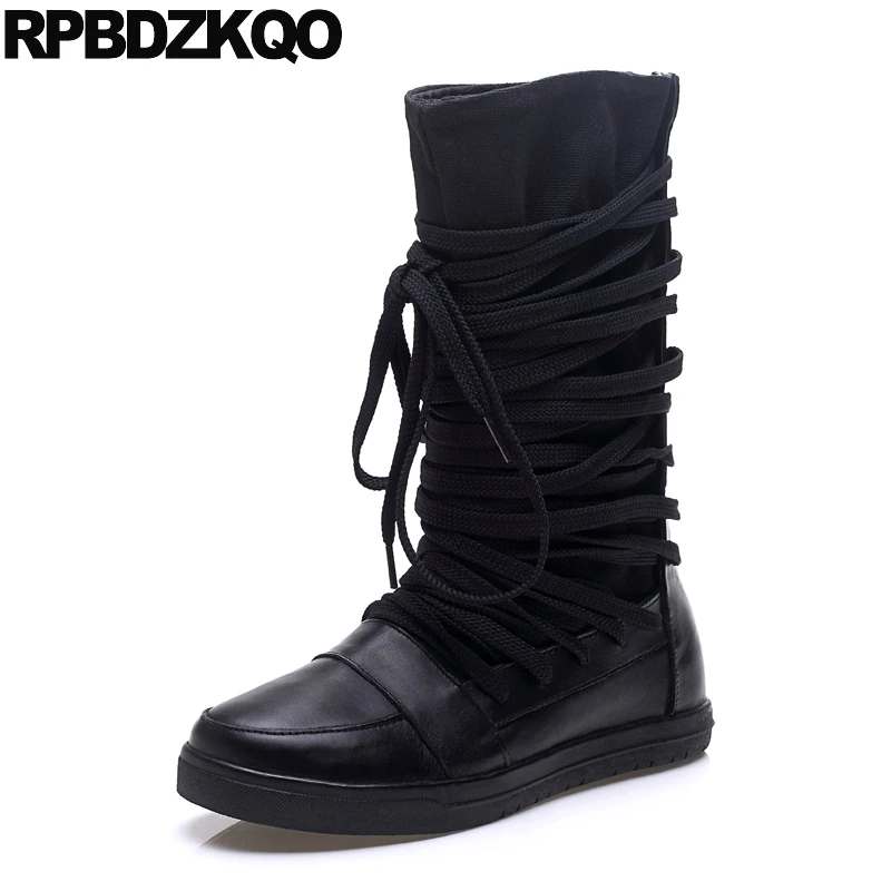 mid calf canvas boots