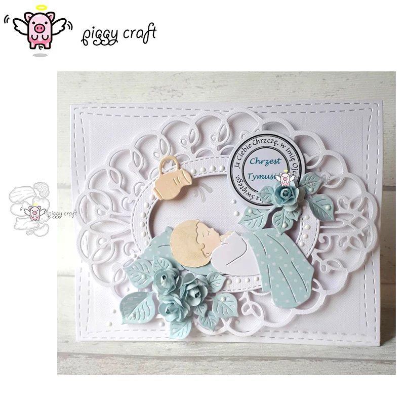 

Piggy Craft metal cutting dies cut die mold Sleeping boy girl series Scrapbook paper craft knife mould blade punch stencils dies