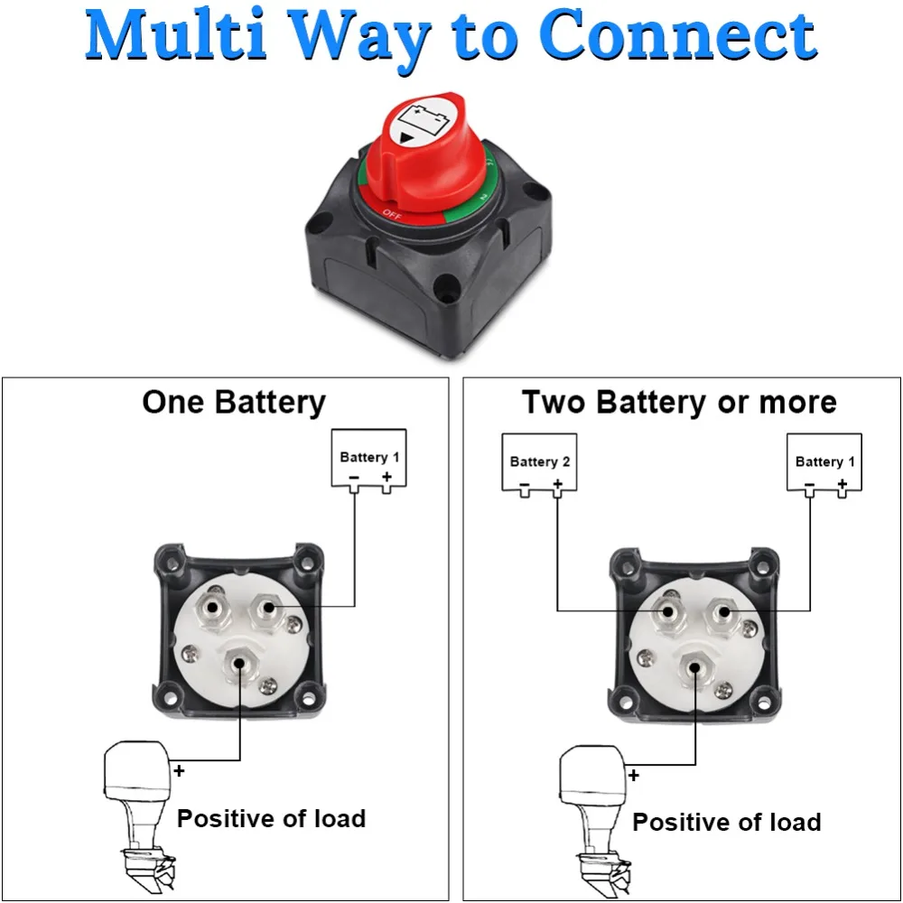 TopMonKing морской Аккумулятор Переключатель мастер селектор разъединитель изолятор переключатель 4 положения автомобильный отрезной выключатель 1-2-оба-ВЫКЛ