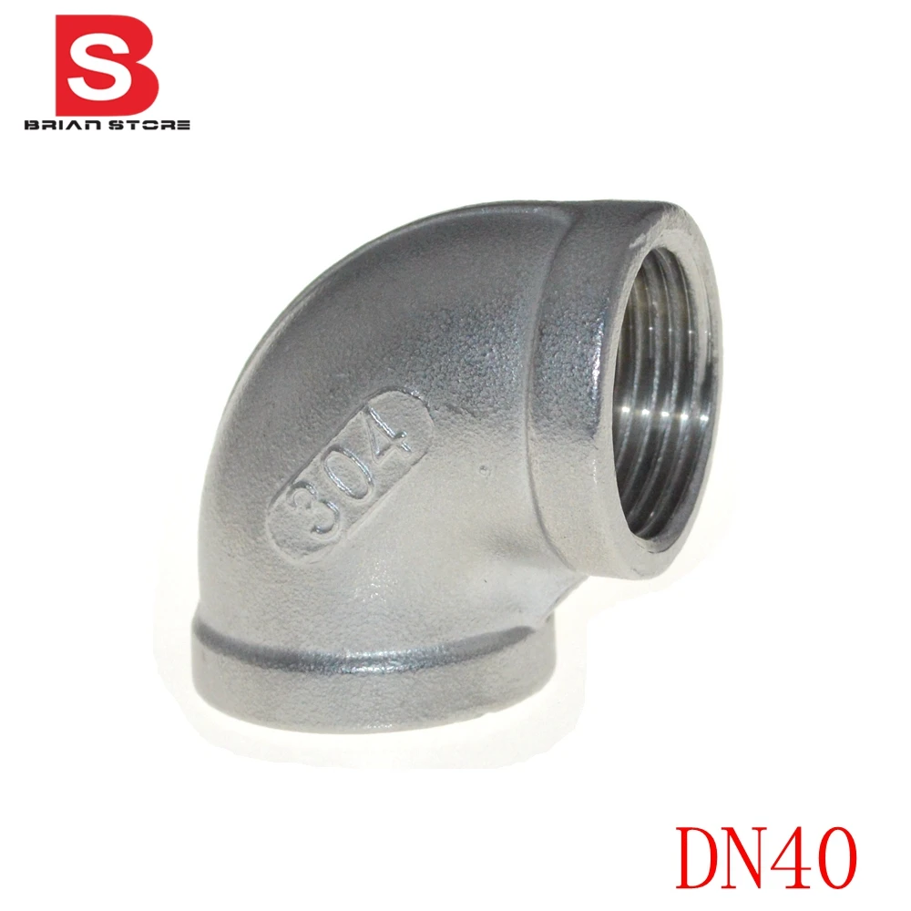 Buy 1.5" BSP Female thread Elbow Joint Pipe Connection 304 Stainless Steel