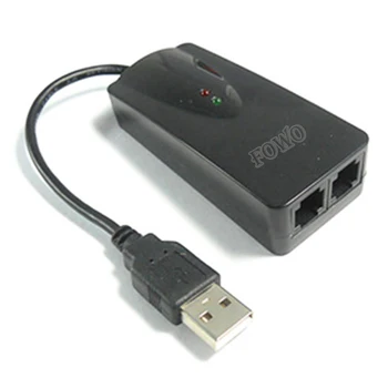 

USB Fax Modem External 56K Data V9.0 2ports for Win7 Ethernet Phone