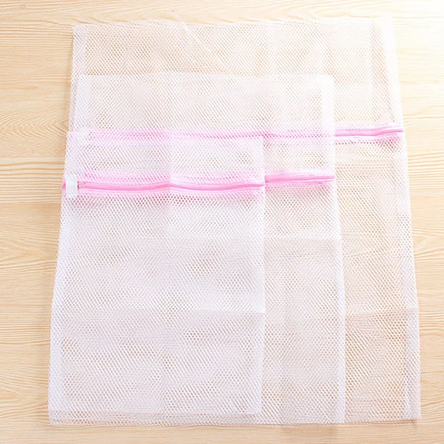 Bolsa de ropa para lavadero plegable nailon con cremallera, calcetines con sujetador, ropa interior, lavadora, protección de ropa, bolsa de malla red, cesta para la colada - AliExpress Hogar y