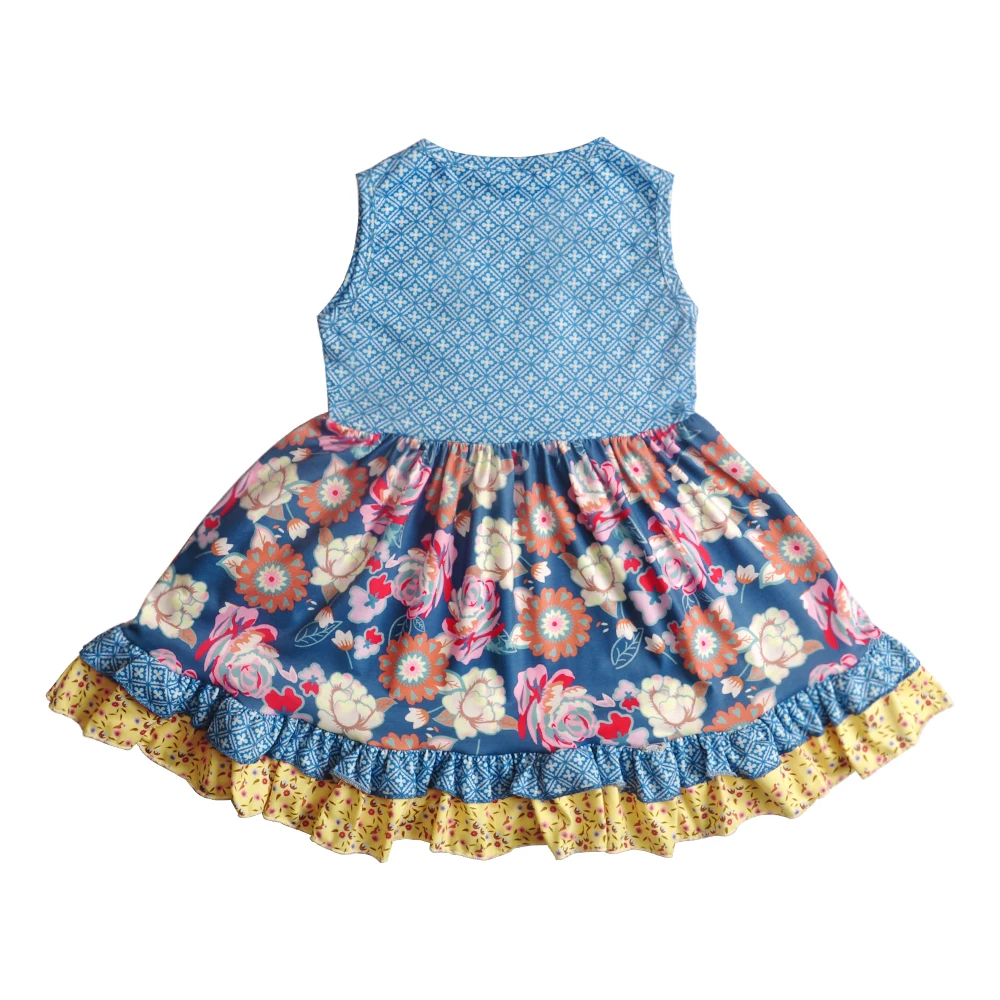 CONICE NINI Boutique Baby Girl Dresses Sleeveless Summer Dress Cotton Baby Remake Clothes Girls Ruffle Dresses LYQ812-497 CONICE NINI Boutique Baby Girl Dresses Sleeveless Summer Dress Cotton Baby Remake Clothes Girls Ruffle Dresses LYQ812-497