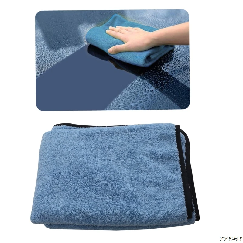 Large Microfiber Drying Towel Car Cleaning Cloths Cloth Auto font b Care b font 90x60cm Blue