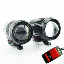 2Pcs Motorcycle Headlight U2 30W Led headlamp Driving Car Spot Fog Light Motorbike Spotlight Motor Head
