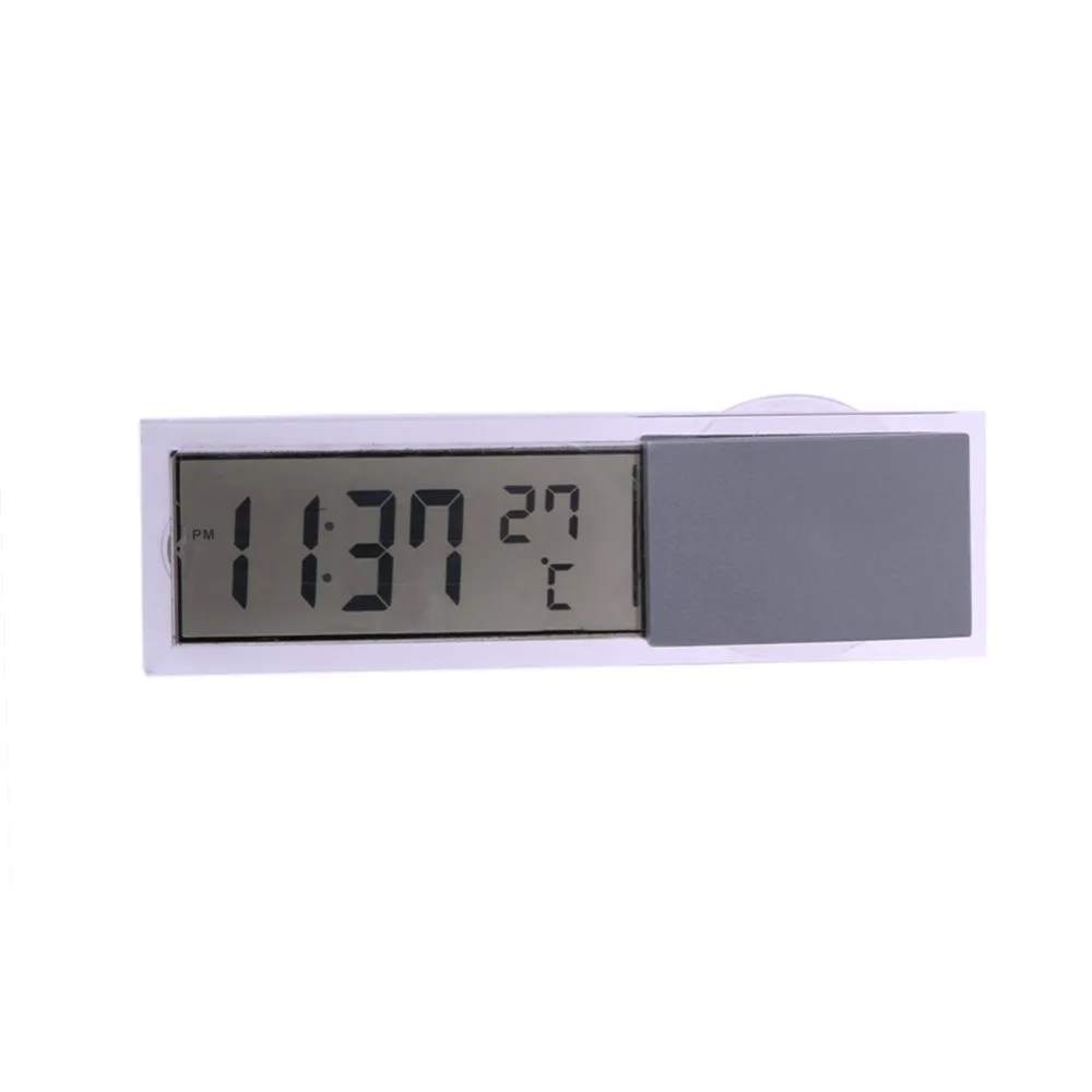 

Mini 2 in 1 Digital Clock Thermometer with car clock + car thermometer Function Powered by AG10 button Battery with suction cup