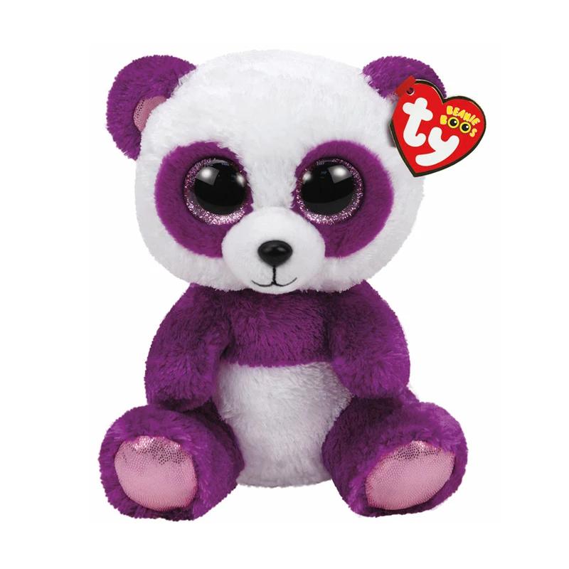 

Ty Beanie Stuffed & Plush Animals Purple Panda Toy Doll With Tag 6" 15cm