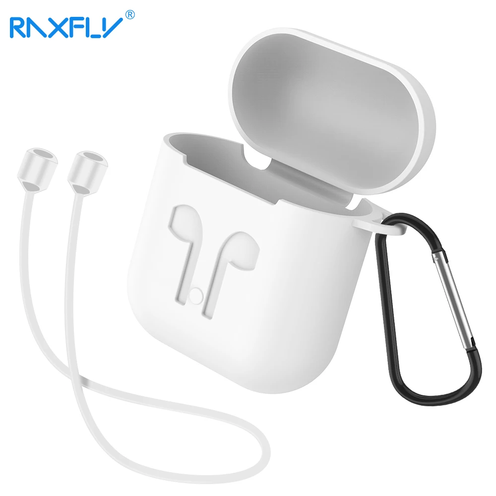 

RAXFLY Silicone Protective Case For Earphone Anti-lost Earphone Cover For Apple Shockproof Protector Cases