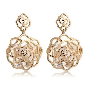 Купить Золотые Серьги Роза