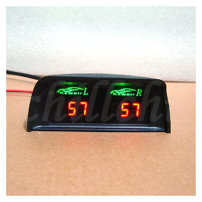 

Double digit display of pneumatic pressure indicator Accu pneumatic control system for automobile cab