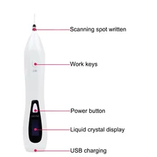 ЖК 6 передач Регулируемая перезаряжаемая игла для удаления родинок метка на коже веснушки Warts Dot удаление татуировки SSwell