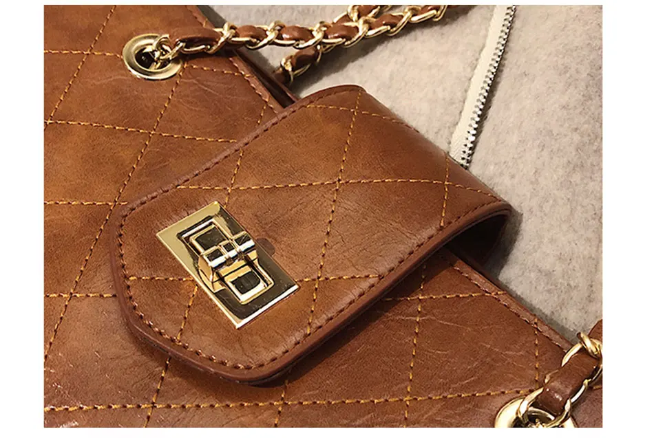 de ombro com diamante treliça grande tote