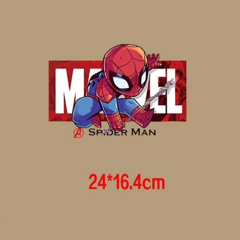 Модные нашивки с суперменом из мультфильма, термонаклейки для одежды Marvel, термонаклейки, наклейки с теплопередачей - Цвет: TH0190