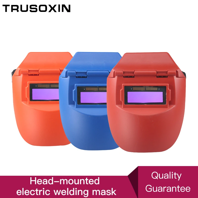 

Big view area Portable Solar Auto darkening Photoelectric Welding Mask Flat Flip Half Helmet Helical Welding Helmet welder cap