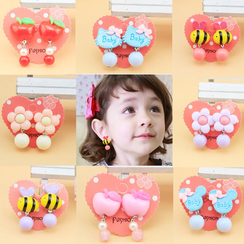 

New Korean Style Of Children 's Earrings Jewelry With Hanging Earring For Girls Without Ear Hole clip Earrings