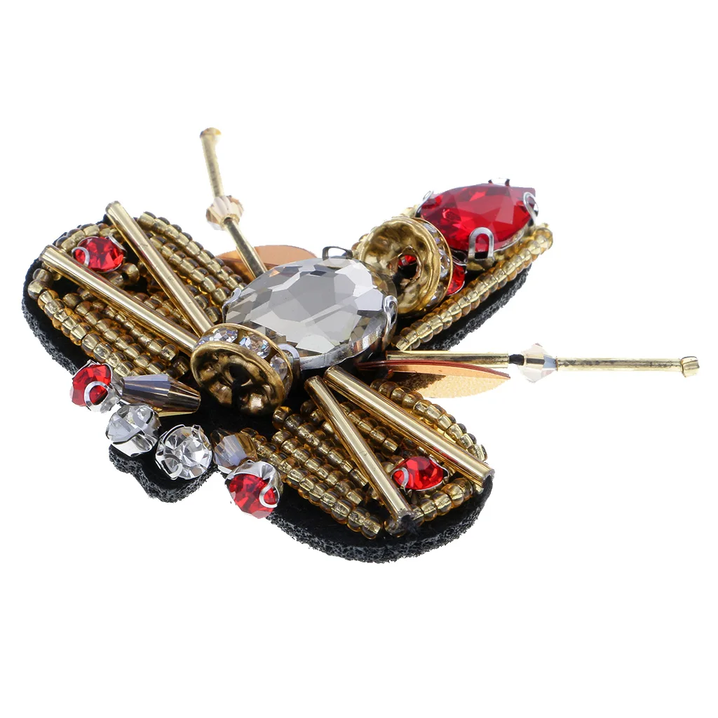 New Hot 3D Bee Rhinestone Applique Beads Patch Sewing DIY Craft Scrapbooking Embellishment Sewing Bag Garment Xmas Gift Decor