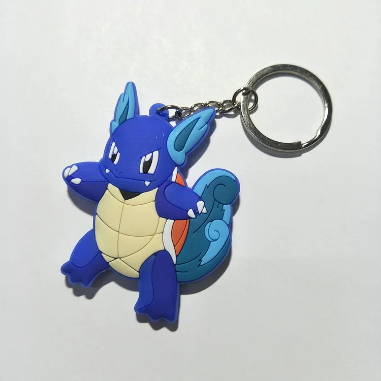LLavero de PVC anime monstruo de bolsillo Bulbasaur Charmander divertido novedad colgante silicona para llave joyería Chaveiro Llaveros regalo