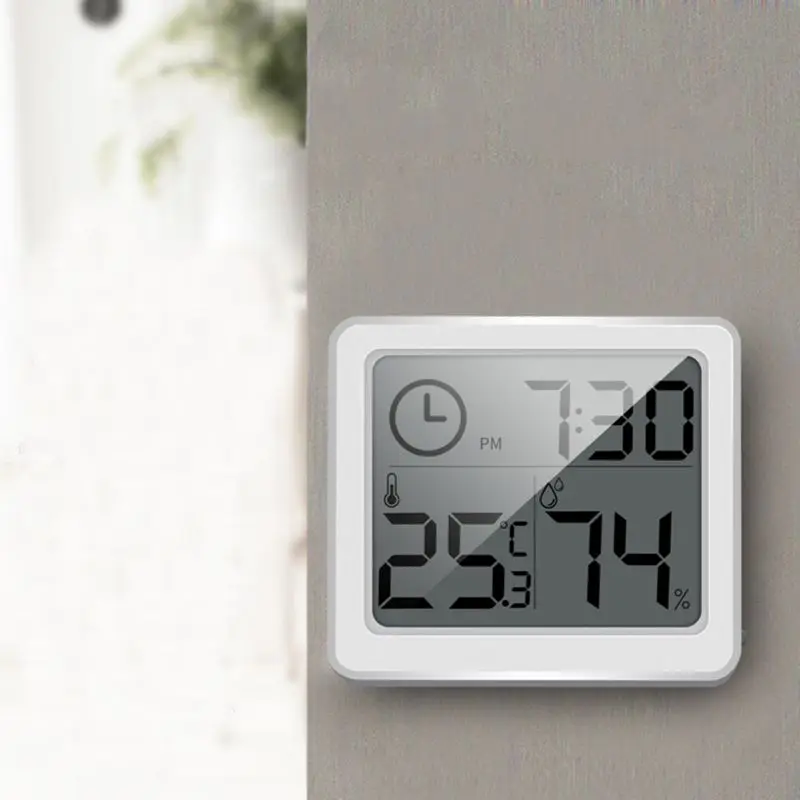 Многофункциональный Термометр-Гигрометр автоматический электронный монитор температуры и влажности Часы 3,2 дюймов Большой ЖК-экран