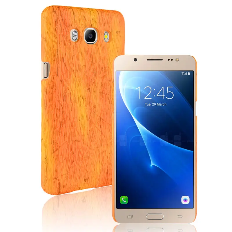Кожаный чехол SuliCase для Samsung J5 2016 J510F телефона с текстурой древесины Galaxy J510 Жесткий