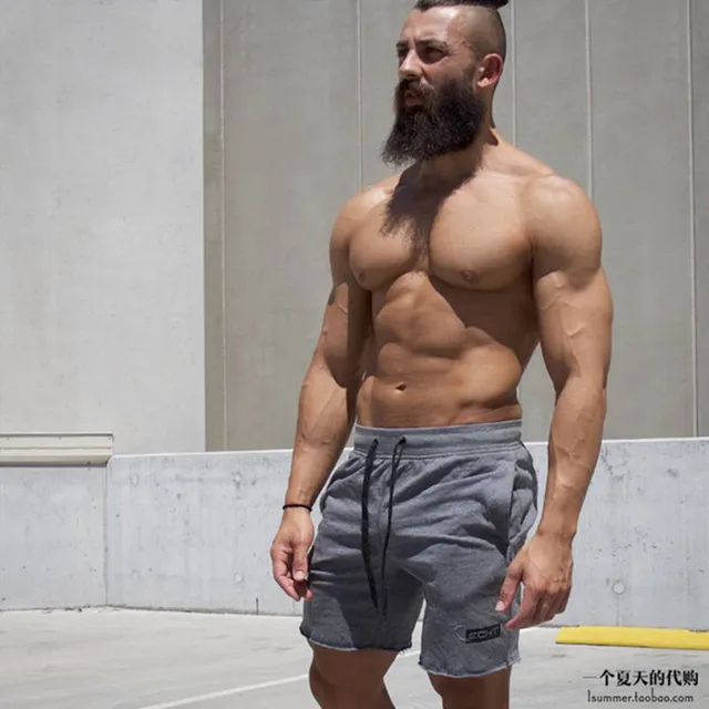 2017 muscle doc brothers summer fitness men slim shorts fitness body men