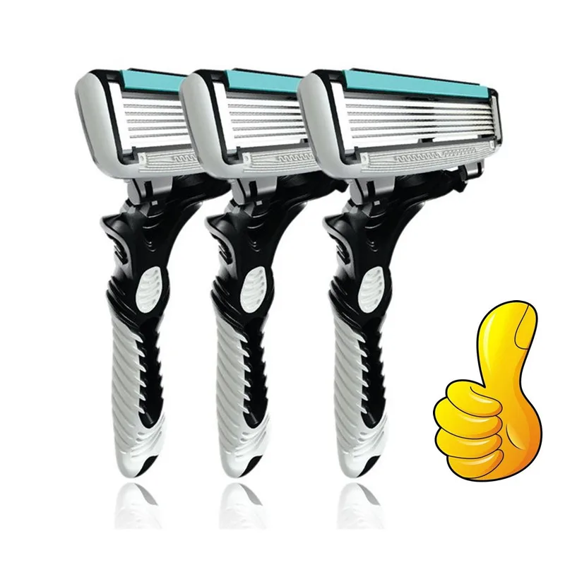

3Pcs/Set Original High Quality Razors for Shaving 6 Layers Razor Blades Sharp Safety Shave Standard for Russian Beard Face Care