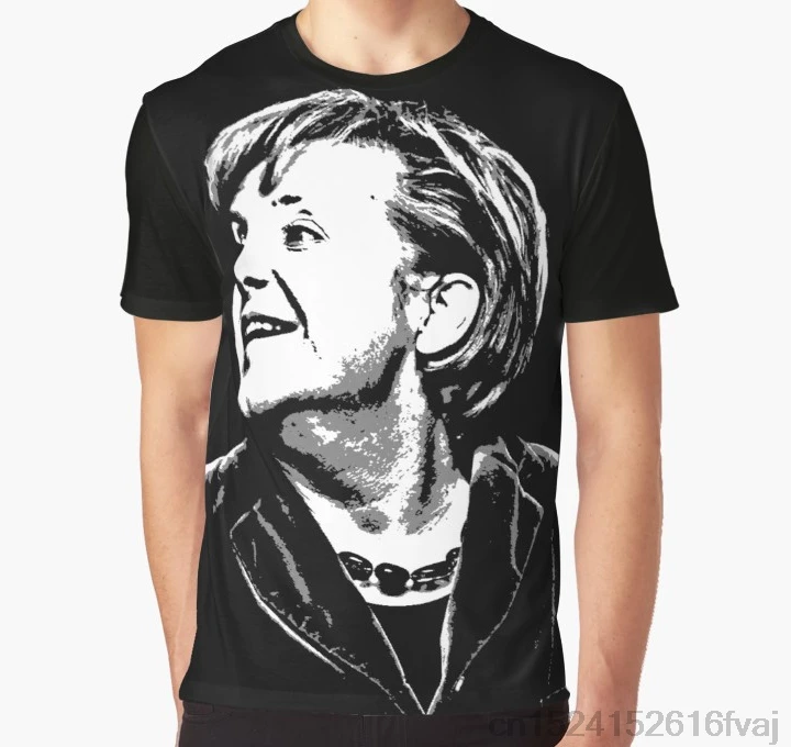 

All Over Print Women T Shirt Men Funny tshirt Angela Merkel Graphic T-Shirt