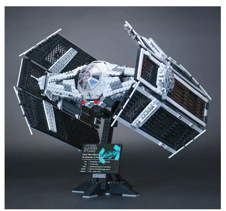 

05055 LEPIN Star Wars Vader TIE Advanced Fighter Model Building Blocks Enlighten Figure Toys For Children Compatible Legoe