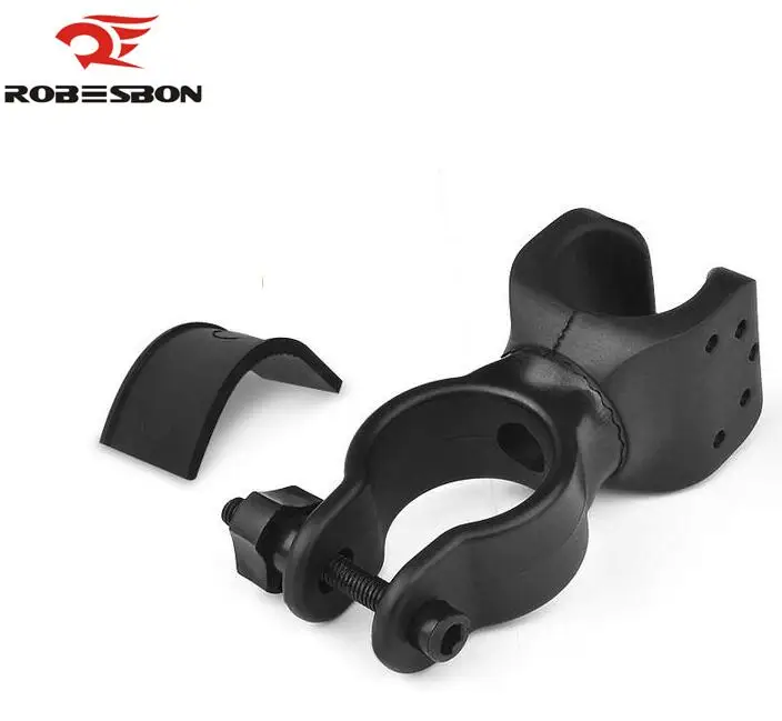 

ROBESBON Portable Bike Bicycle Light Lamp Stand Holder Rotation Grip LED Flashlight Torch Clamp Clip Mount Bracket Accessories