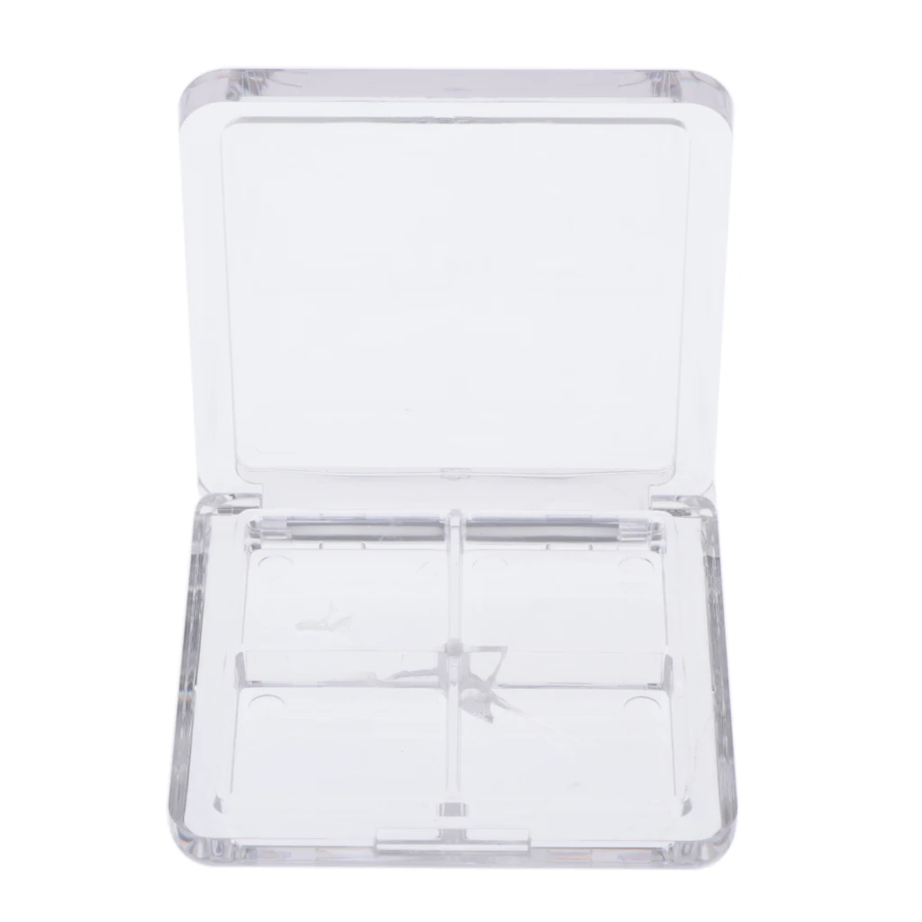 

4 Slots Empty Eyeshadow Blush Palette DIY Lip Gloss Case Box Clear