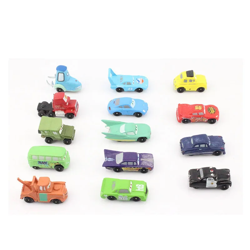 14 шт./компл. disney Pixar Cars 3 игрушки мини игрушки Mater Джексон Storm ПВХ фигурку модели автомобиля игрушки для детей мальчиков подарок