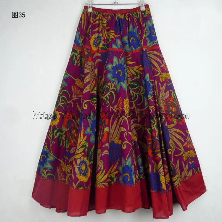 Модная дизайнерская Летняя женская юбка льняная хлопковая винтажная длинная юбка с эластичной талией Бохо красная синяя макси юбка макси