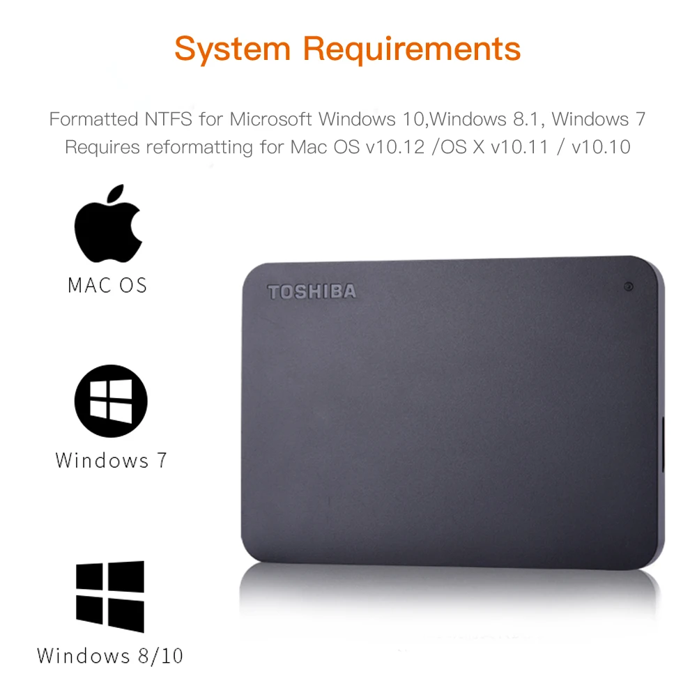  Toshiba Canvio Basics 4TB hd externo disco duro externo portátil USB 30 negro para windows Mac OS d