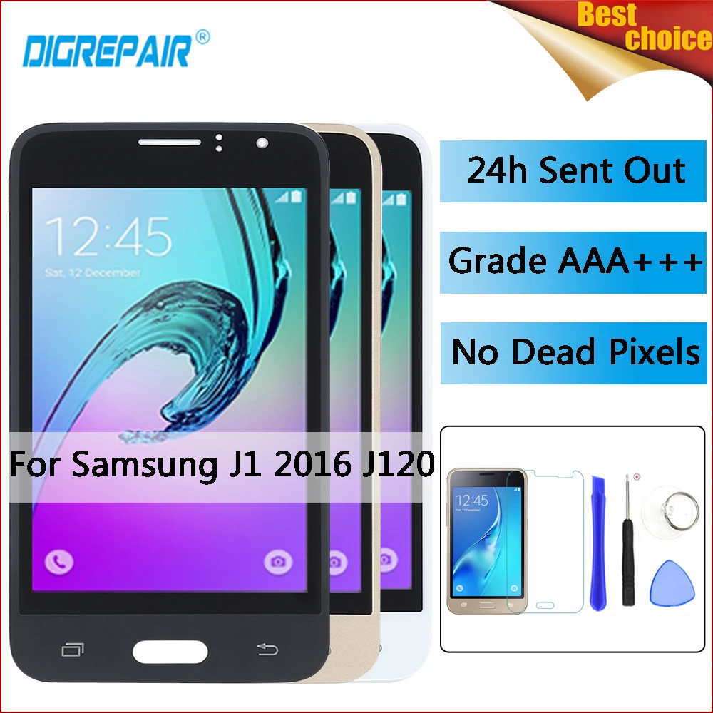 

j1 2016 lcd For Samsung Galaxy J1 2016 Display J120 J120F J120M J120H LCD Digitizer Touch Screen Assembly For samsung j120f lcd